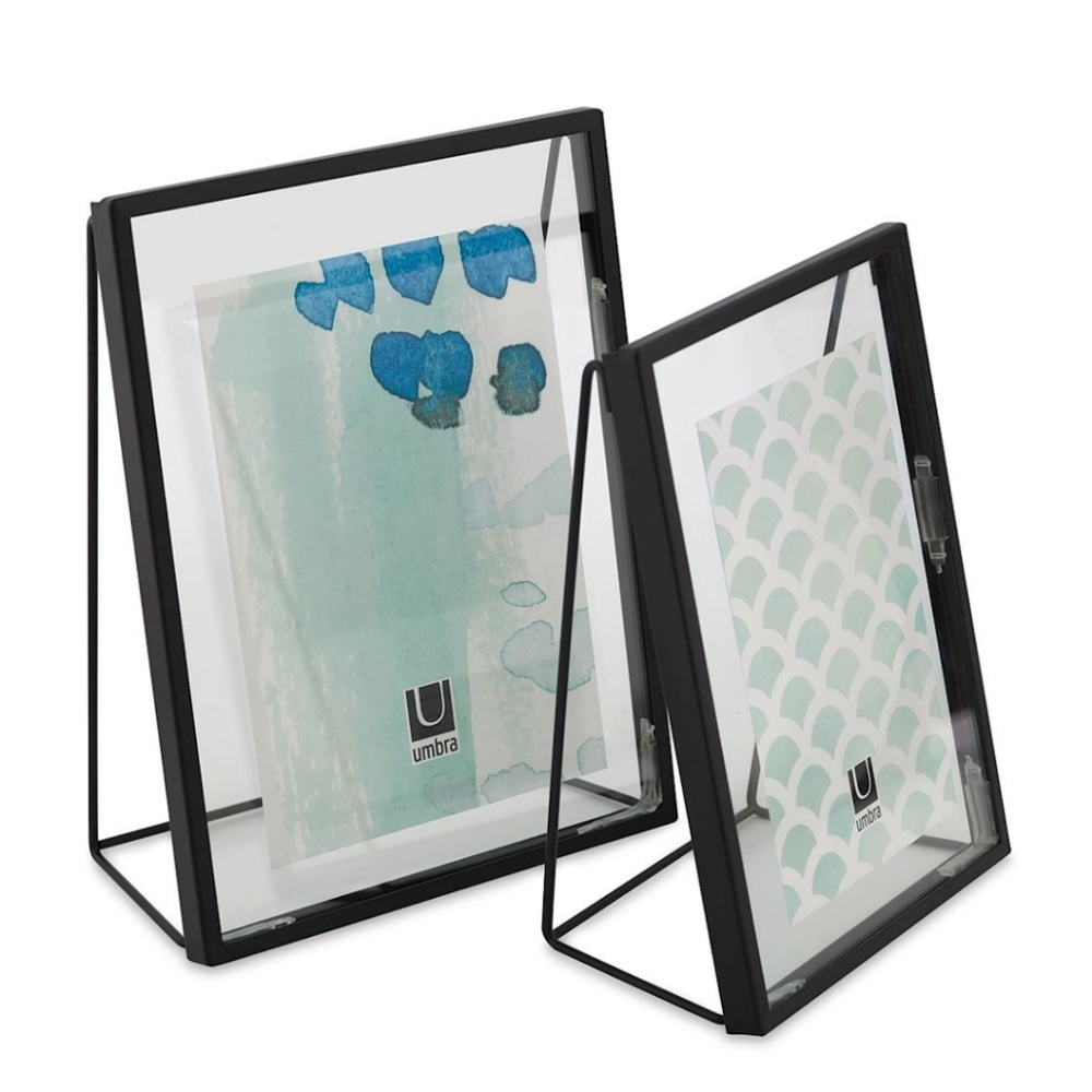 Umbra Wedged 4x6 Frame Black metal geometric ✨️NIB✨️